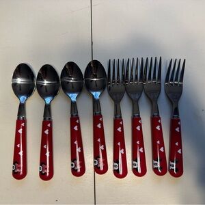 Pottery Barn Kids Red Heart Flatware Set